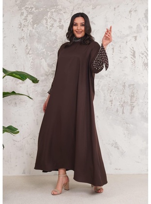 Brown - Modest Evening Dress - Maymara