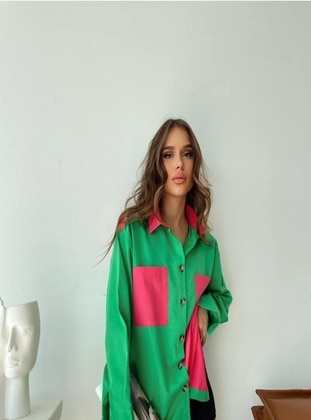 Green - Blouses - Maymara