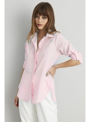 Pink - Blouses - Maymara