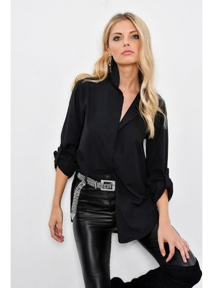 Black - Blouses - Maymara