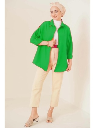 Dark Green - Blouses - Maymara