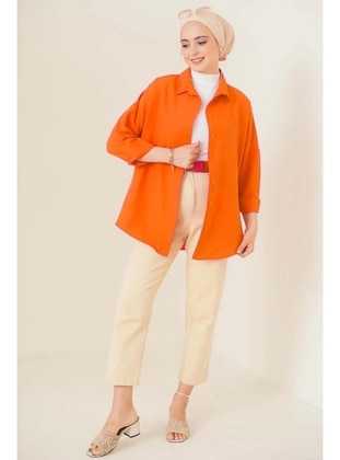 Orange - Blouses - Maymara