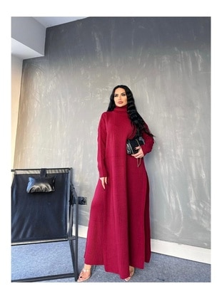 Burgundy - Knit Suits - Maymara