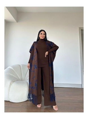 Brown - Knit Suits - Maymara