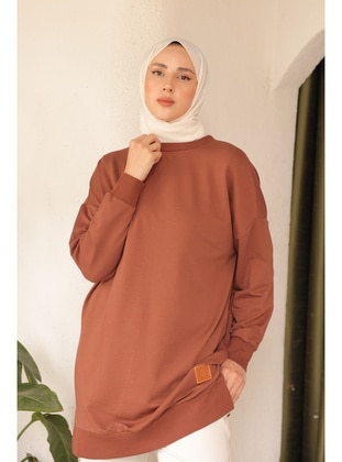 Brown - Sweat-shirt - İmaj Butik