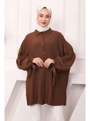 Brown - Blouses - İmaj Butik