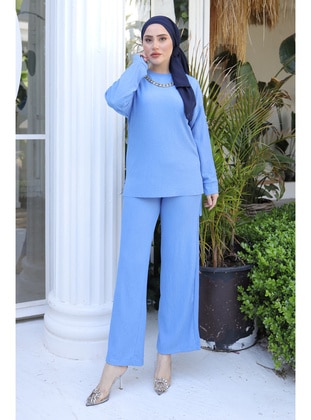 Blue - Unlined - Suit - İmaj Butik