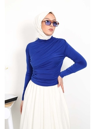 Saxe Blue - Blouses - İmaj Butik