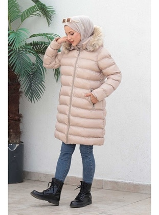  - Fully Lined - Plus Size Puffer Jacket - İmaj Butik