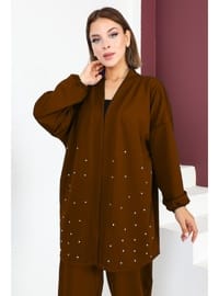 Brown - Plus Size Suit