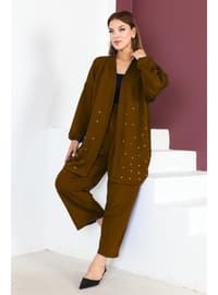 Brown - Plus Size Suit