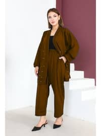 Brown - Plus Size Suit