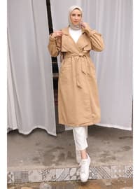 Camel - Fully Lined - Trench Coat