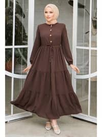 Brown - Modest Dress