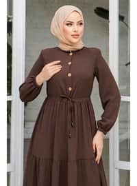 Brown - Modest Dress