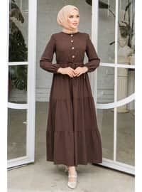 Brown - Modest Dress