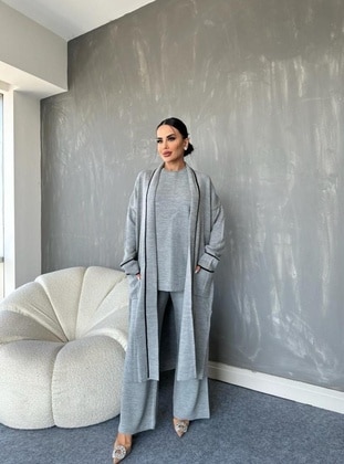 Grey - Knit Suits - Maymara