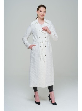 Ecru - Trench Coat - Olcay