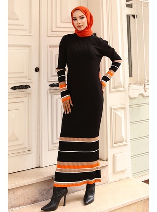 Black - Knit Dresses - Benguen