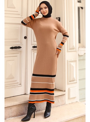 Milky Brown - Knit Dresses - Benguen