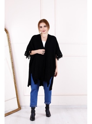 Black - Knit Cardigan - Maymara