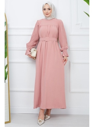 Pink - Modest Dress - Hafsa Mina