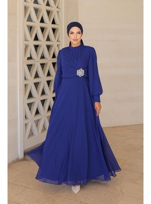 Saxe Blue - Modest Evening Dress - Hakimoda