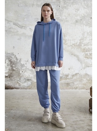 Blue - Tracksuit Set - InStyle