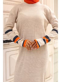 Stone Color - Knit Dresses