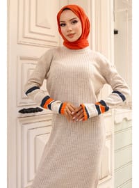 Stone Color - Knit Dresses