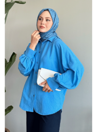 Chemise Basique Bleu