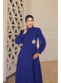 Saxe Blue - Modest Evening Dress