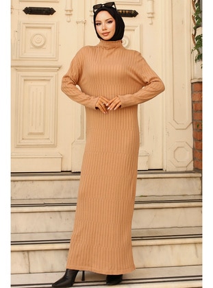 Milky Brown - Knit Dresses - Benguen