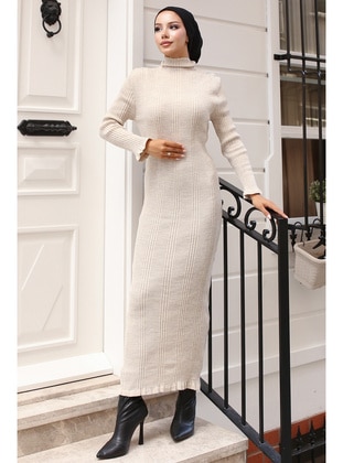 Stone Color - Knit Dresses - Benguen