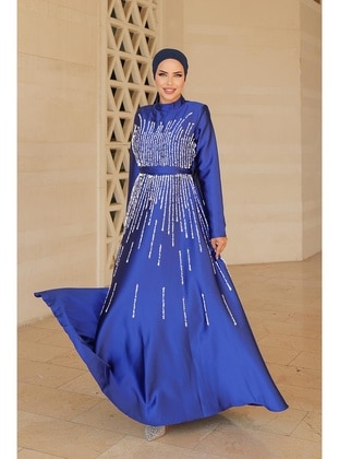 Saxe Blue - Modest Evening Dress - Hakimoda