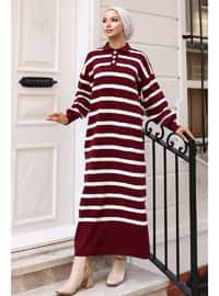 Burgundy - Knit Dresses