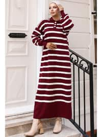 Burgundy - Knit Dresses