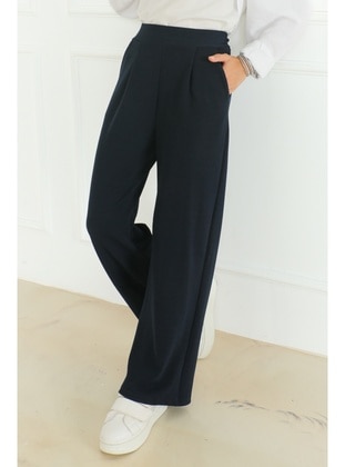 Navy Blue - Pants - Bestenur