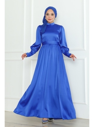 Saxe Blue - Modest Evening Dress - Bestenur