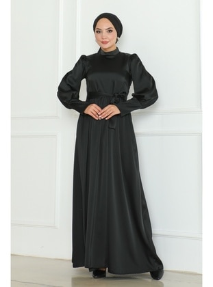 Black - Modest Evening Dress - Bestenur