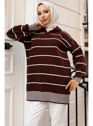 Brown - Knit Sweaters - Benguen