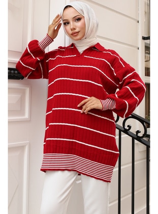 Red - Knit Sweaters - Benguen