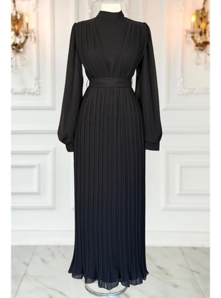 Black - Modest Evening Dress - Amine Hüma