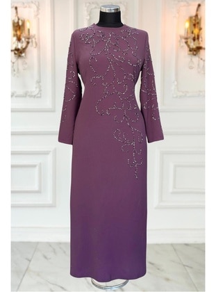 Lilac - Modest Evening Dress - Amine Hüma