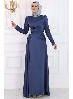 Indigo - Modest Evening Dress - Amine Hüma