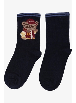 Navy Blue - 100gr - Girls` Socks - Breeze Girls&Boys