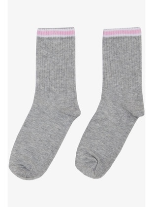 Grey - 100gr - Girls` Socks - Breeze Girls&Boys