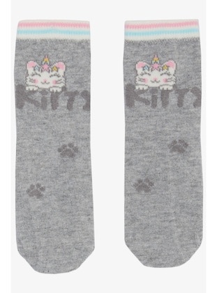 Grey - 100gr - Girls` Socks - Breeze Girls&Boys