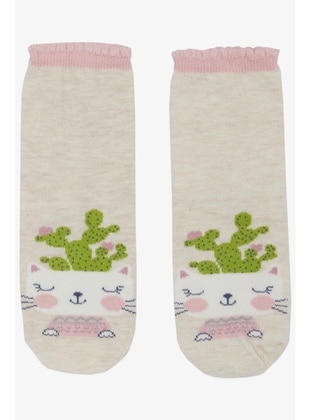 Beige - 100gr - Girls` Socks - Breeze Girls&Boys