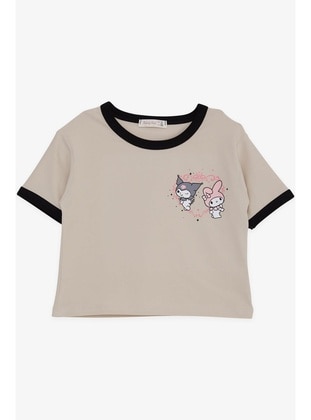 Beige - 150gr - Girls` T-Shirt - Babe